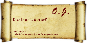 Oszter József névjegykártya