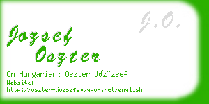 jozsef oszter business card